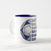 Im Beautiful Im Good Futbal Zweifarbige Tasse (Vorderseite Links)