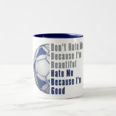 Im Beautiful Im Good Futbal Zweifarbige Tasse (Mittel)