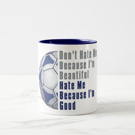 Im Beautiful Im Good Futbal Zweifarbige Tasse (Mittel)