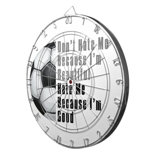 Im Beautiful Im Good Soccer Ball Dartscheibe (Vorderseite rechts)