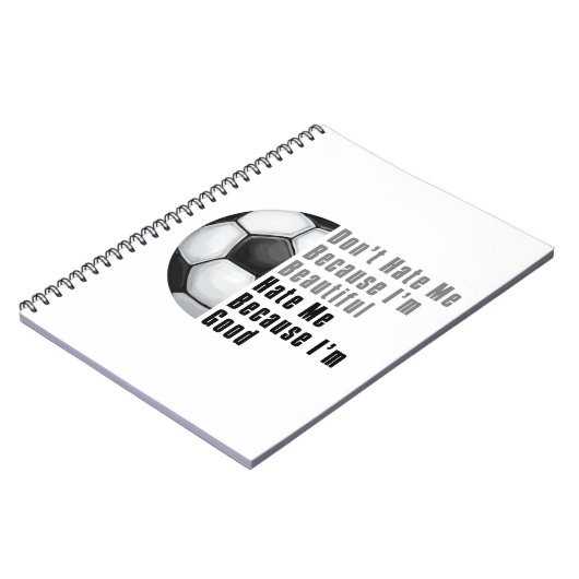 Im Beautiful Im Good Soccer Ball Notizblock (Linke Seite)