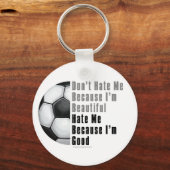 Im Beautiful Im Good Soccer Ball Schlüsselanhänger (Vorderseite)