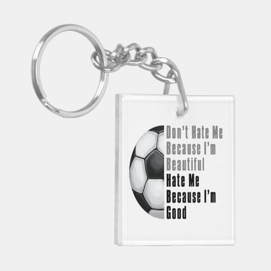 Im Beautiful Im Good Soccer Ball Schlüsselanhänger (Vorderseite links)