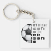 Im Beautiful Im Good Soccer Ball Schlüsselanhänger (Vorderseite)