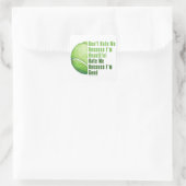 Im Beautiful Im Good Tennis Ball Quadratischer Aufkleber (Tasche)