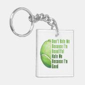 Im Beautiful Im Good Tennis Ball Schlüsselanhänger (Vorderseite links)