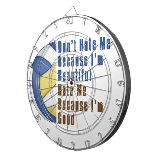 Im Beautiful Im Good Volleyball Dartscheibe (Vorderseite rechts)