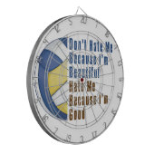 Im Beautiful Im Good Volleyball Dartscheibe (Vorderseite Links)