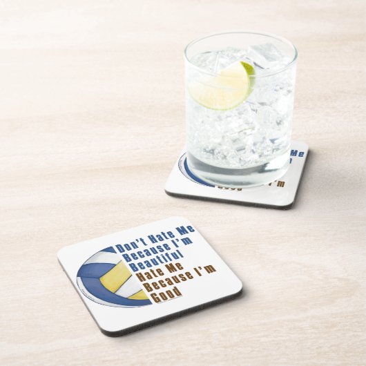 Im Beautiful Im Good Volleyball Getränkeuntersetzer (Rechte Seite)