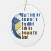 Im Beautiful Im Good Volleyball Keramik Ornament (Links)