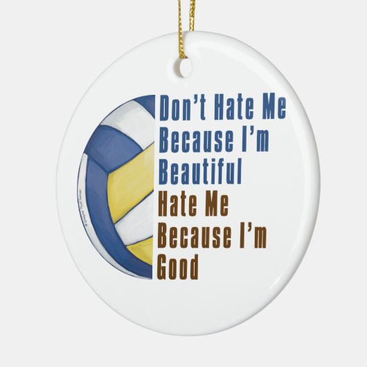 Im Beautiful Im Good Volleyball Keramik Ornament (Links)