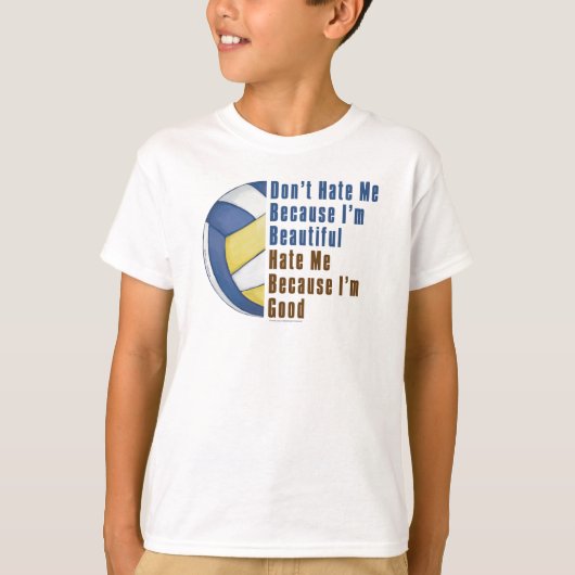 Im Beautiful Im Good Volleyball Kids's Basic Hanes T-Shirt (Vorderseite)