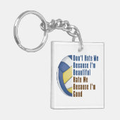 Im Beautiful Im Good Volleyball Schlüsselanhänger (Vorderseite links)