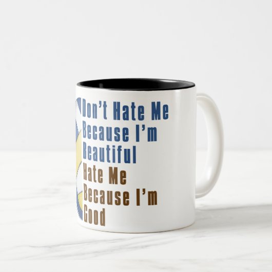 Im Beautiful Im Good Volleyball Zweifarbige Tasse (VorderseiteRechts)