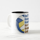 Im Beautiful Im Good Volleyball Zweifarbige Tasse (Vorderseite Links)