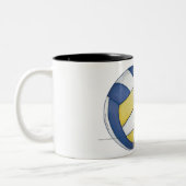Im Beautiful Im Good Volleyball Zweifarbige Tasse (Links)