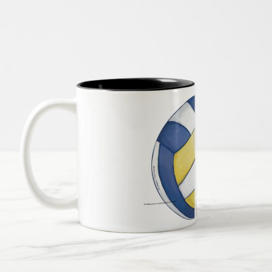 Im Beautiful Im Good Volleyball Zweifarbige Tasse (Links)