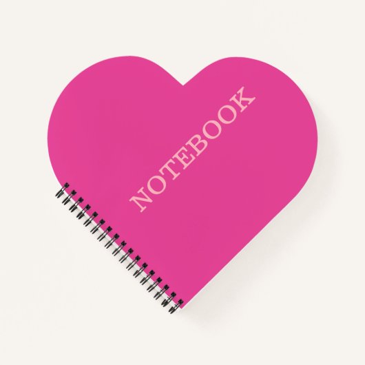 "I'm Beautiful Pink" - heartförmiges Notebook Notizblock (Vorderseite)
