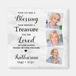 Im Beileid "Benutzerdefiniertes 3-Foto" für Erinne Magnet