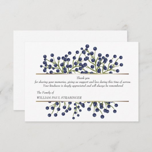 Im Beileid danke Ihnen, dass Sie Ihre Karte (Vorne/Hinten)