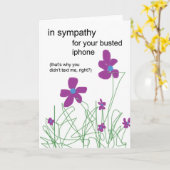 Im Beileid für Ihr gesprengtes Iphone Karte (Gelbe Blume)