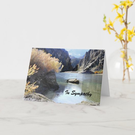 Im Beileid, schöne Landschaft Gruß oder Hinweis Karte (Gelbe Blume)