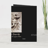 Im Beileid - Verlust der Schwester - Engel mit Har Karte (Rückseite)