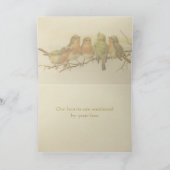 Im Beileid Vintage Vögel Karte (Innenseite)