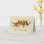 Im Beileid Vintage Vögel Karte (Gelbe Blume)