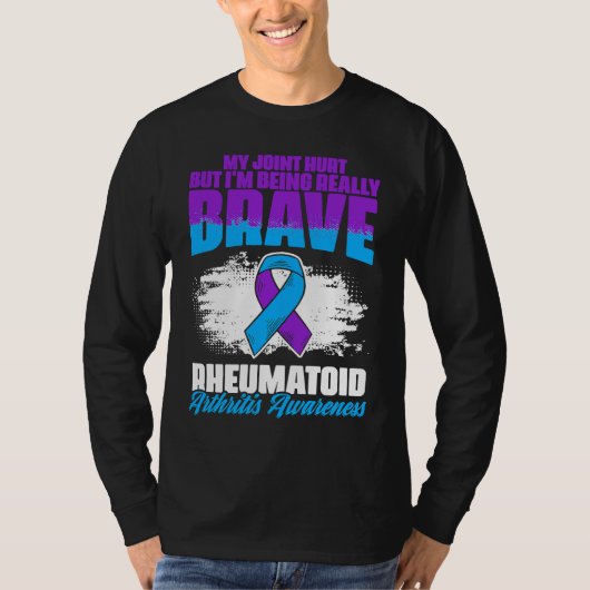 I'm Being Really Brave Ribbon Rheumatoid Arthritis T-Shirt (Vorderseite)