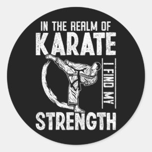 Im Bereich des Karate finde ich meine Stärke Karat Runder Aufkleber