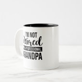 Im Beruflichen Opa bin ich nicht erschöpft Zweifarbige Tasse (Vorderseite Links)