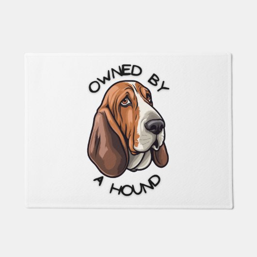 Im Besitz eines Basset Hound Fußmatte (Vorderseite)