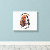 Im Besitz eines Basset Hound Leinwanddruck (Insitu (Holzboden))