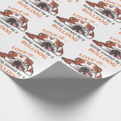 Im Besitz eines Bulldoggen Geschenkpapier (Ecke)