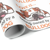 Im Besitz eines Bulldoggen Geschenkpapier (Rolleneckpunkt)