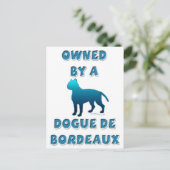 Im Besitz eines Dogue de Bordeaux Postkarte (Stehend Vorderseite)