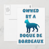 Im Besitz eines Dogue de Bordeaux Postkarte (Vorne/Hinten)