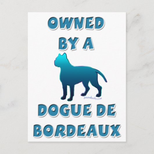 Im Besitz eines Dogue de Bordeaux Postkarte (Vorderseite)