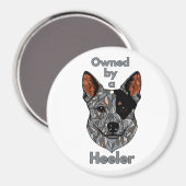 Im Besitz eines Heelers (blau) Magnet (Vorderseite/Rückseite)