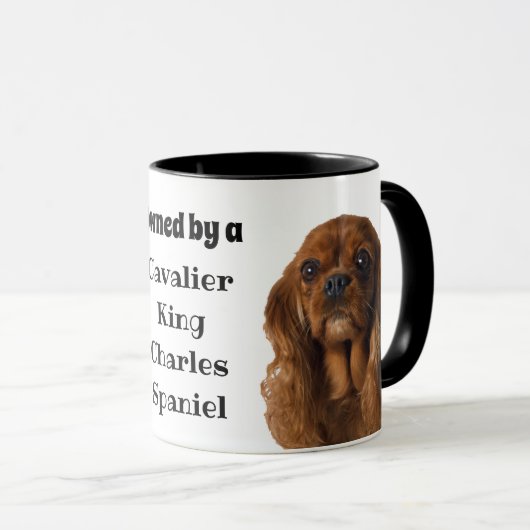 Im Besitz eines Ruby Cavalier King Charles Spaniel Tasse (VorderseiteRechts)