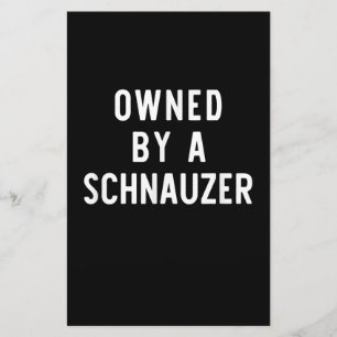 Im Besitz von Schnauzer Funny Dog Lover Weihnachts Briefpapier