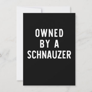 Im Besitz von Schnauzer Funny Dog Lover Weihnachts Dankeskarte