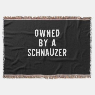 Im Besitz von Schnauzer Funny Dog Lover Weihnachts Decke