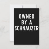 Im Besitz von Schnauzer Funny Dog Lover Weihnachts RSVP Karte (Vorderseite)