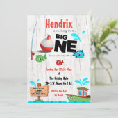 Im BIG One stehen! Erster Geburtstag Einladung (Stehend Vorderseite)