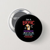 Im bionischen Oma-Funny-Zitat für Coole Großmotte Button (Vorne & Hinten)