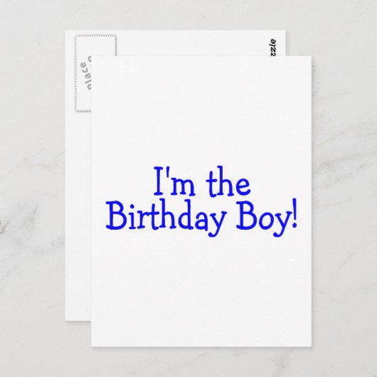 Im Birthday Boy Blue Postkarte (Vorne/Hinten)
