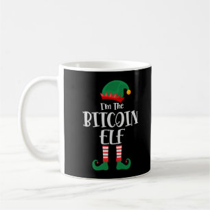 Im Bitcoin Elf, der Weihnachten passt Kaffeetasse