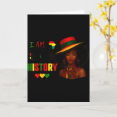 Im Black History Month Afroamerikanische Afro Frau Karte (Gelbe Blume)